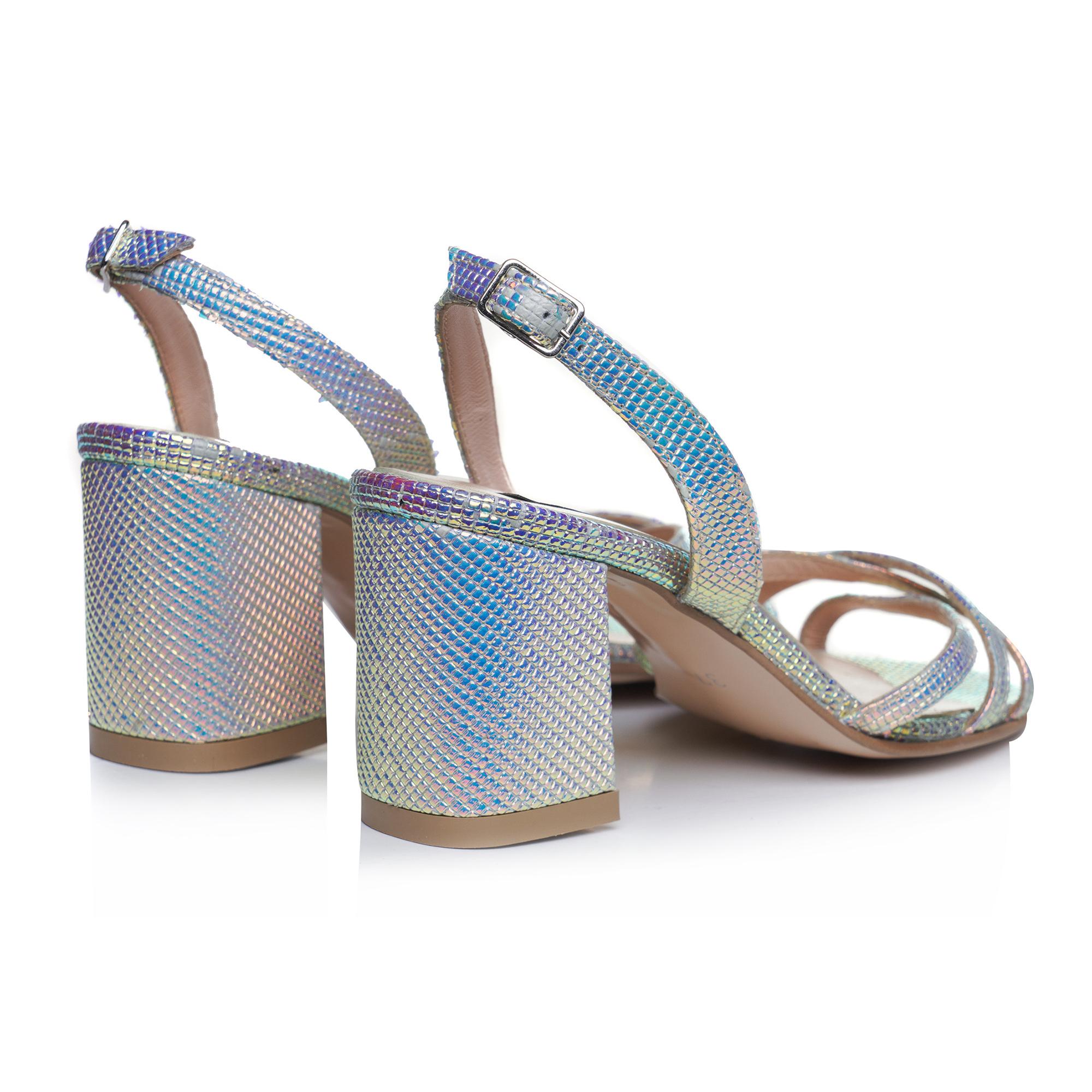 Sandale piele argintiu Thea E24 - orice culoare