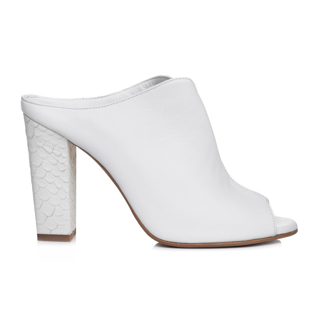 Sabot piele alb Irinne E22 - orice culoare