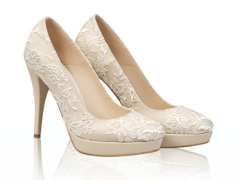Pantofi mireasa N43 White Lace - orice culoare