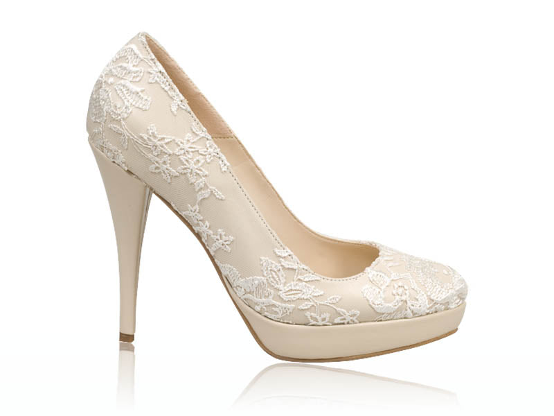 Pantofi mireasa N43 White Lace - orice culoare