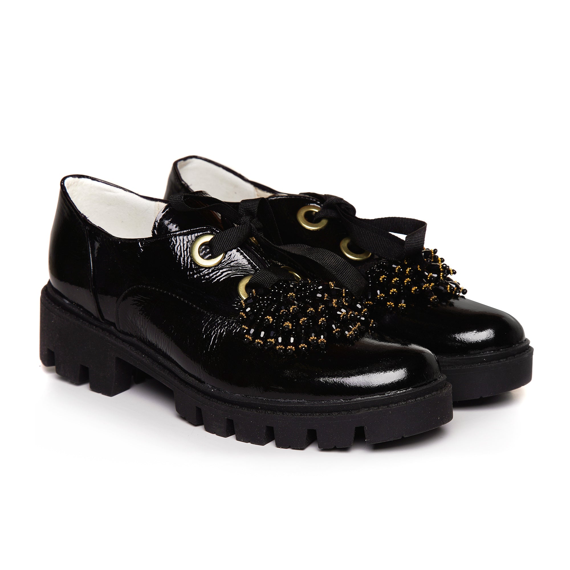 Pantofi Tip Oxford Talpa Inalta Ornamen C100 -  orice culoare
