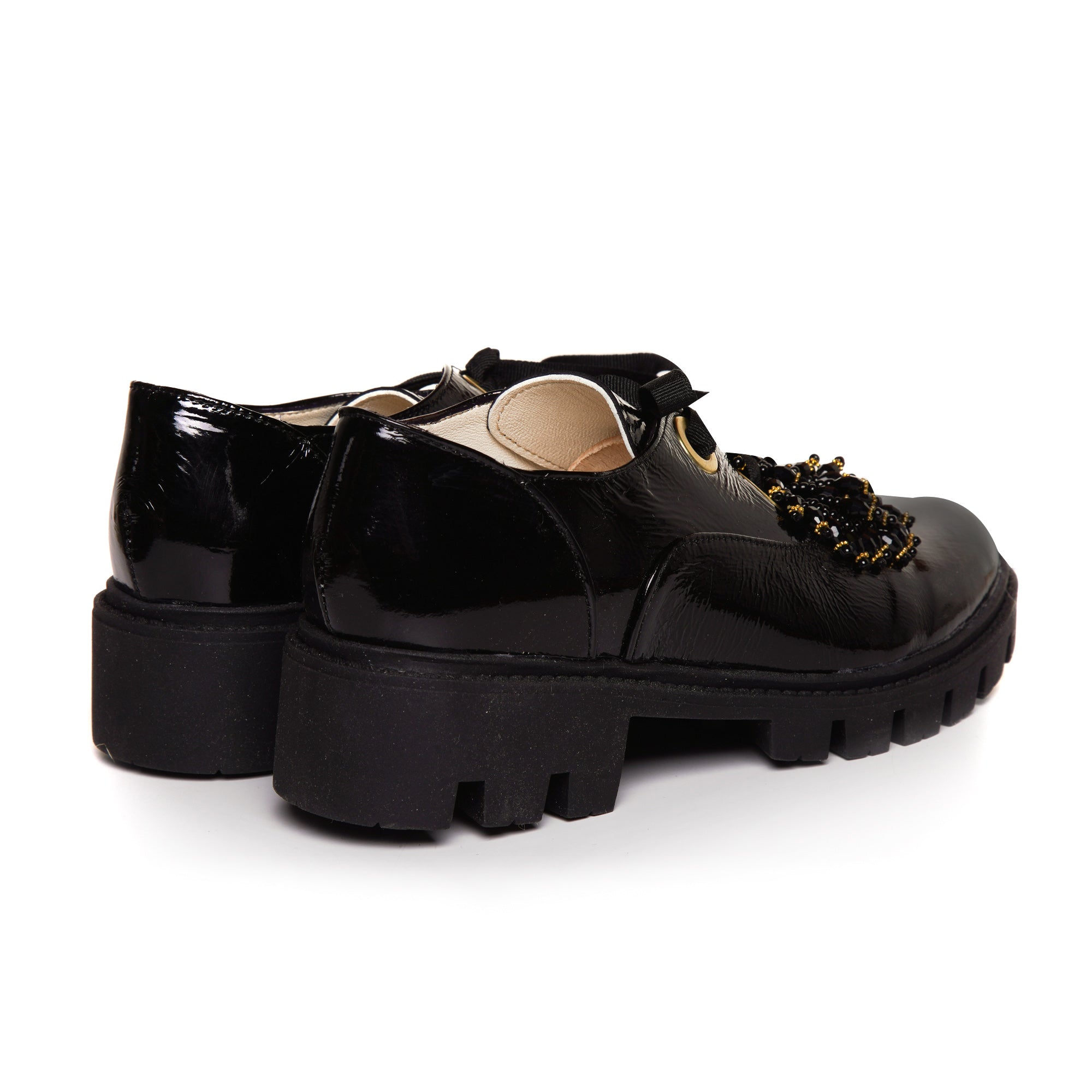 Pantofi Tip Oxford Talpa Inalta Ornamen C100 -  orice culoare