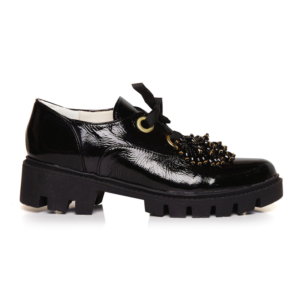 Pantofi Tip Oxford Talpa Inalta Ornamen C100 -  orice culoare