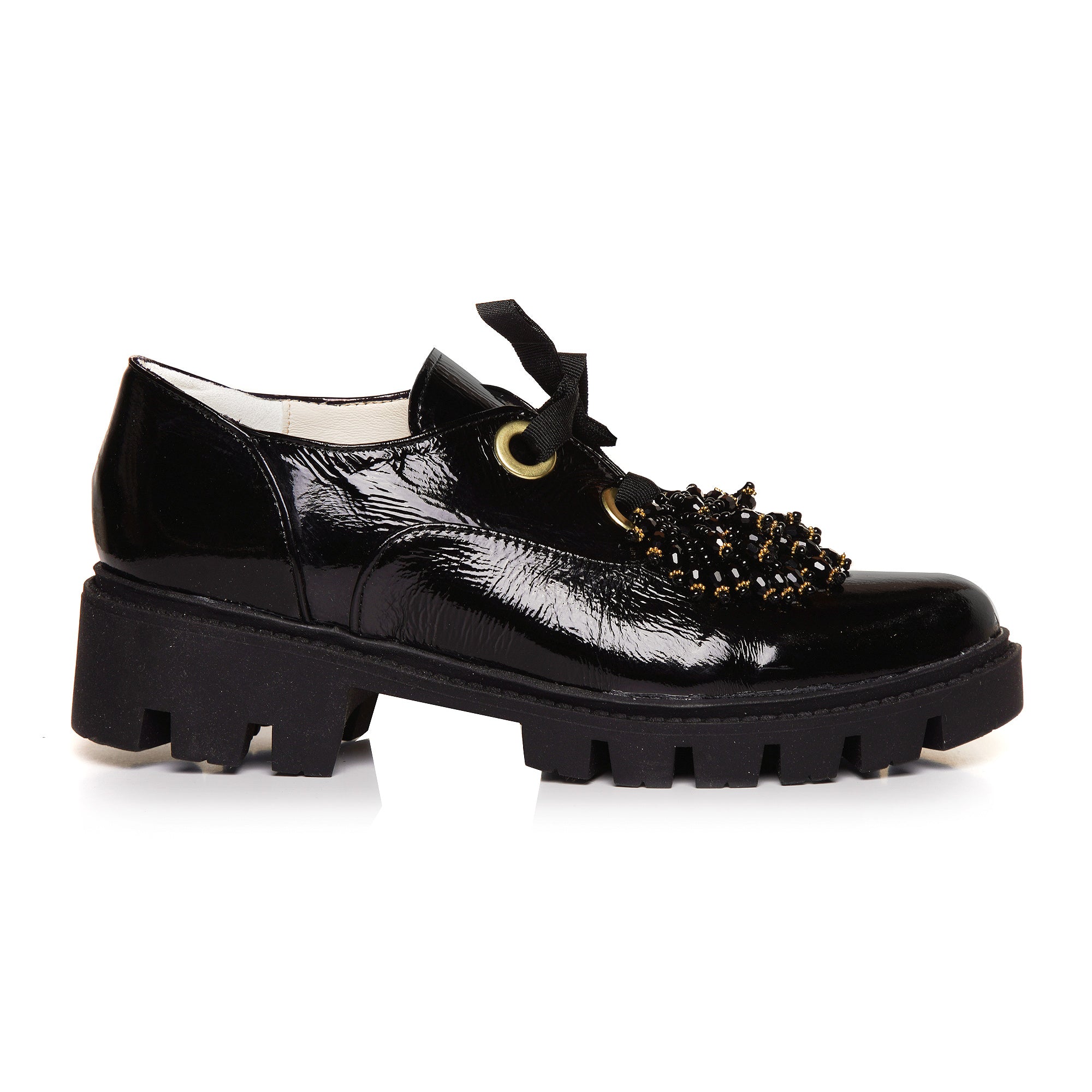 Pantofi Tip Oxford Talpa Inalta Ornamen C100 -  orice culoare