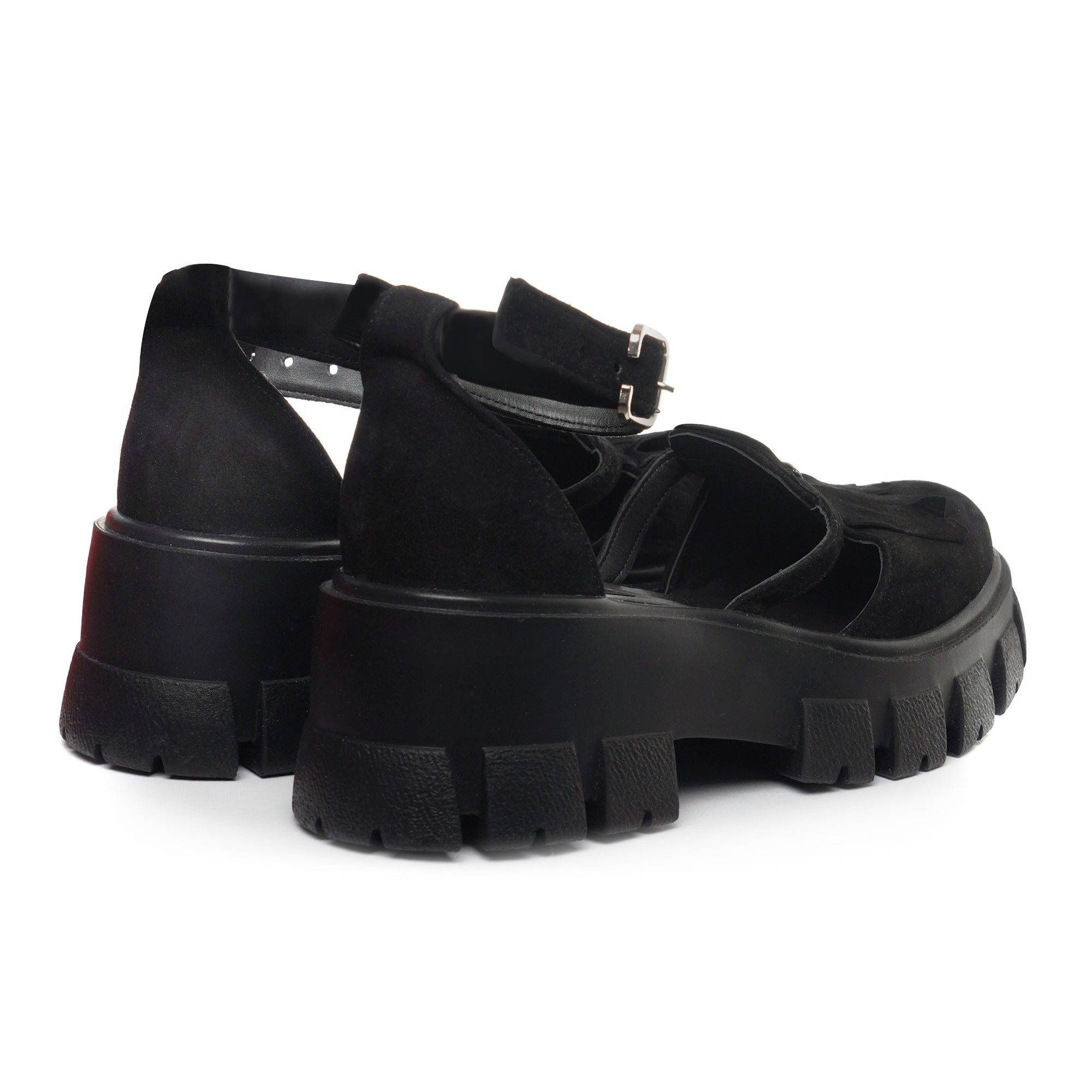 Pantof Mary Jane Piele Intoarsa Negru V11 - orice culoare