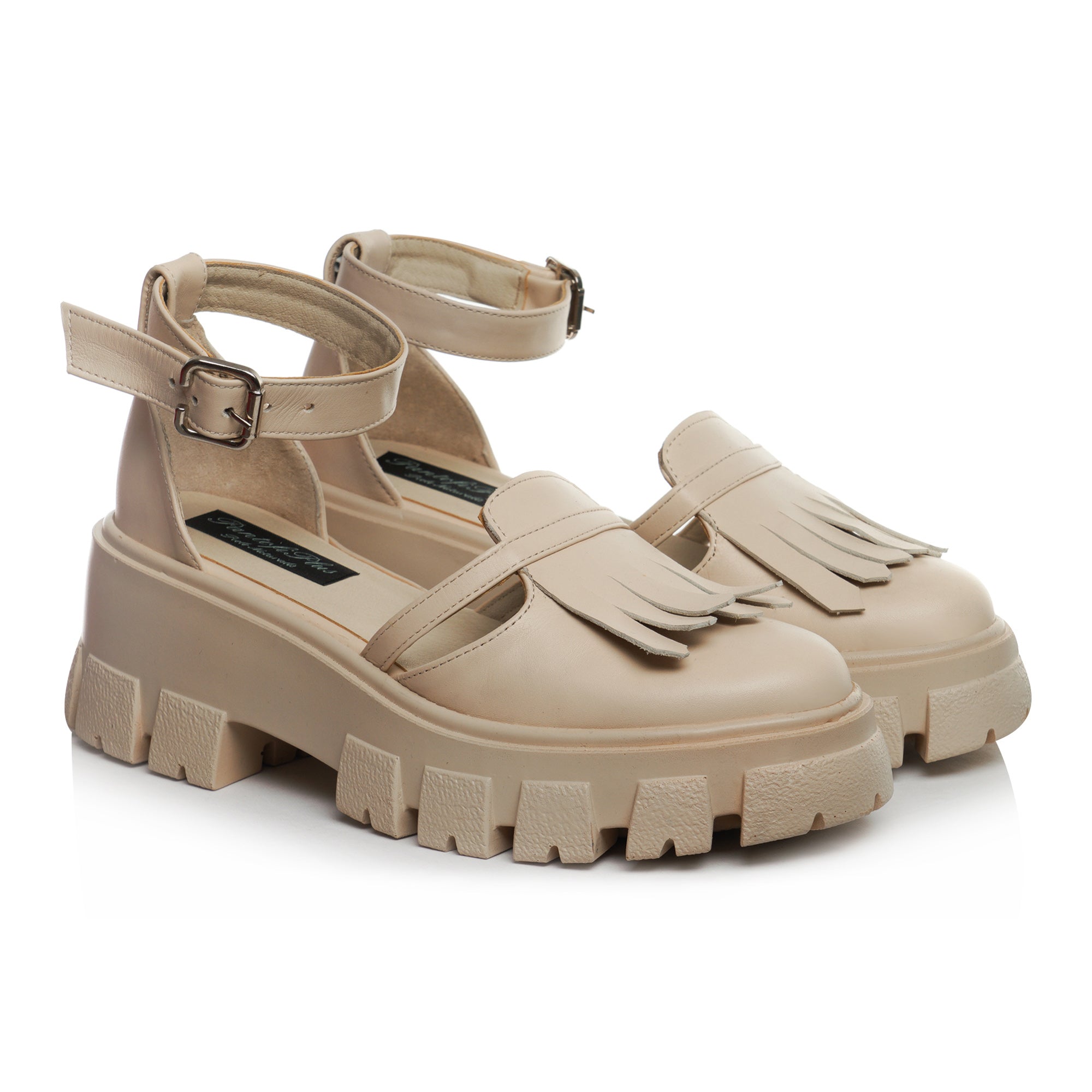 Pantof Mary Jane Piele Naturala Nude V10 - orice culoare
