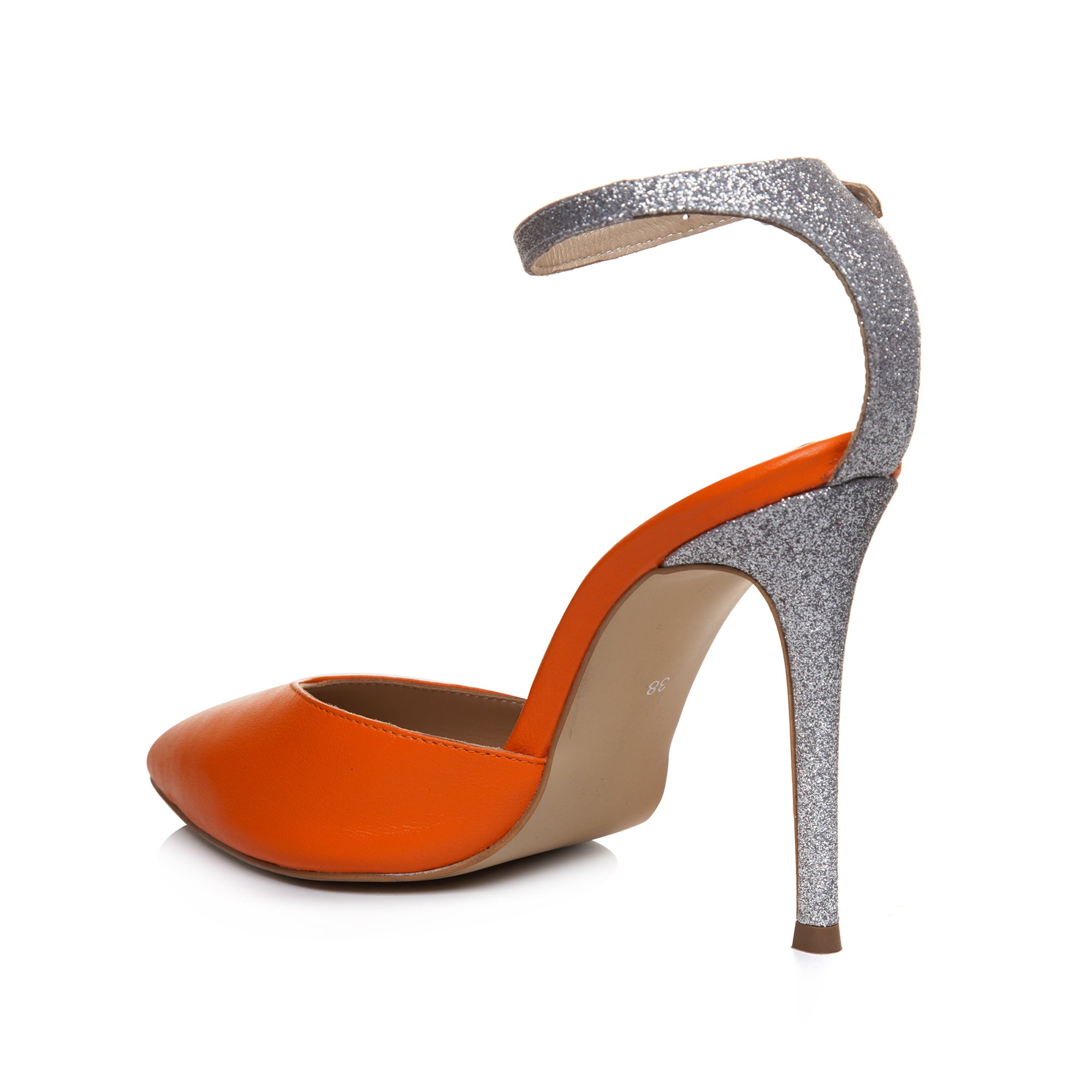 Pantof Stiletto Piele Portocaliu Kira L51  - orice culoare