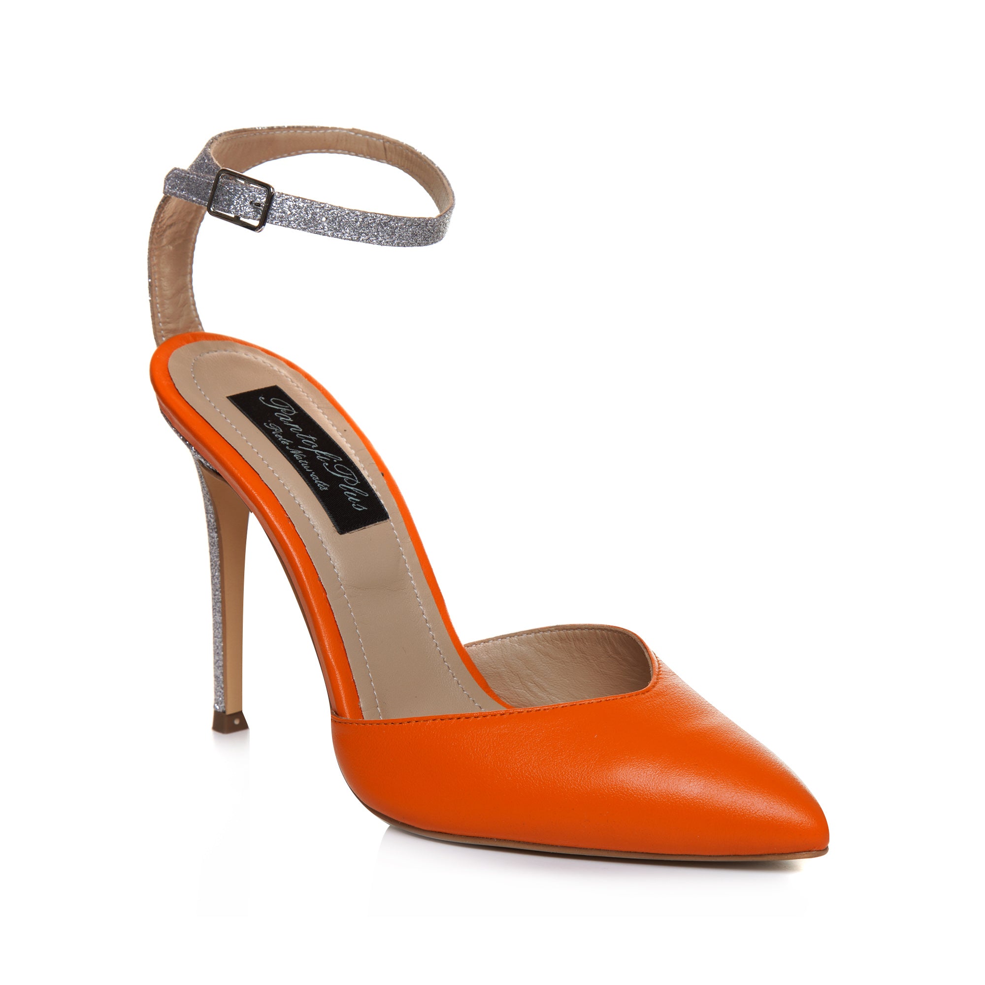 Pantof Stiletto Piele Portocaliu Kira L51  - orice culoare