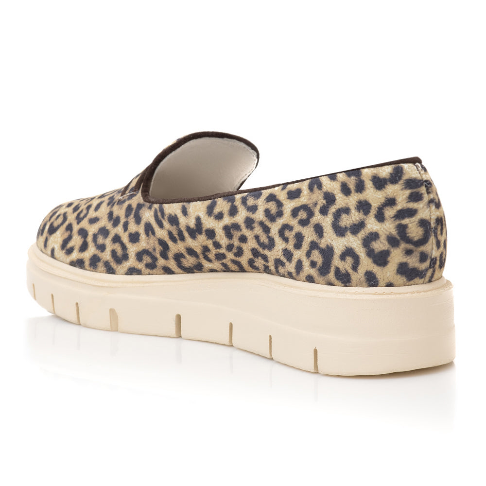 Pantofi Piele Ponei Animal Print Talpa Joasa E4  - orice culoare