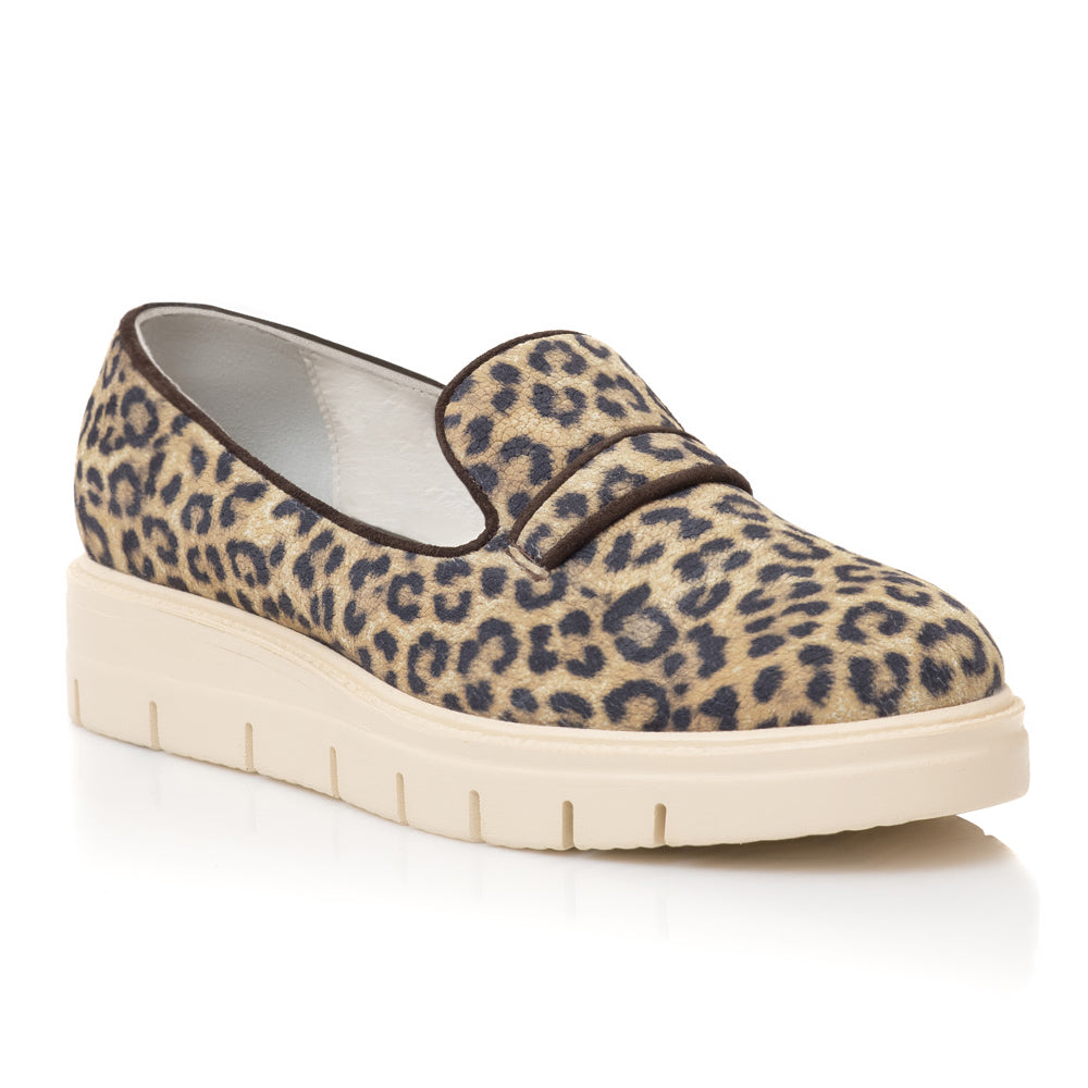 Pantofi Piele Ponei Animal Print Talpa Joasa E4  - orice culoare