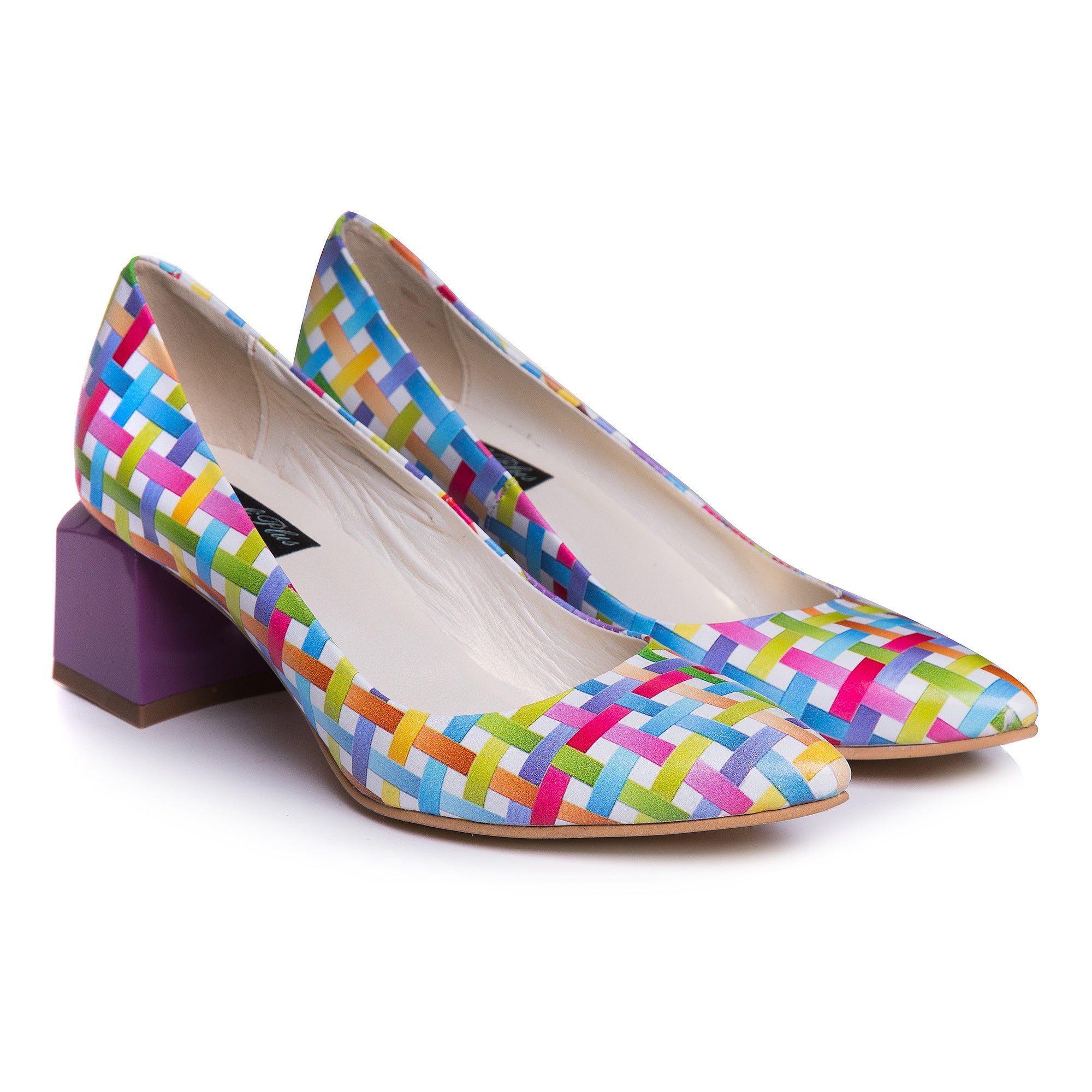 Pantofi Comod Piele Color Toc Retro C73 - orice culoare