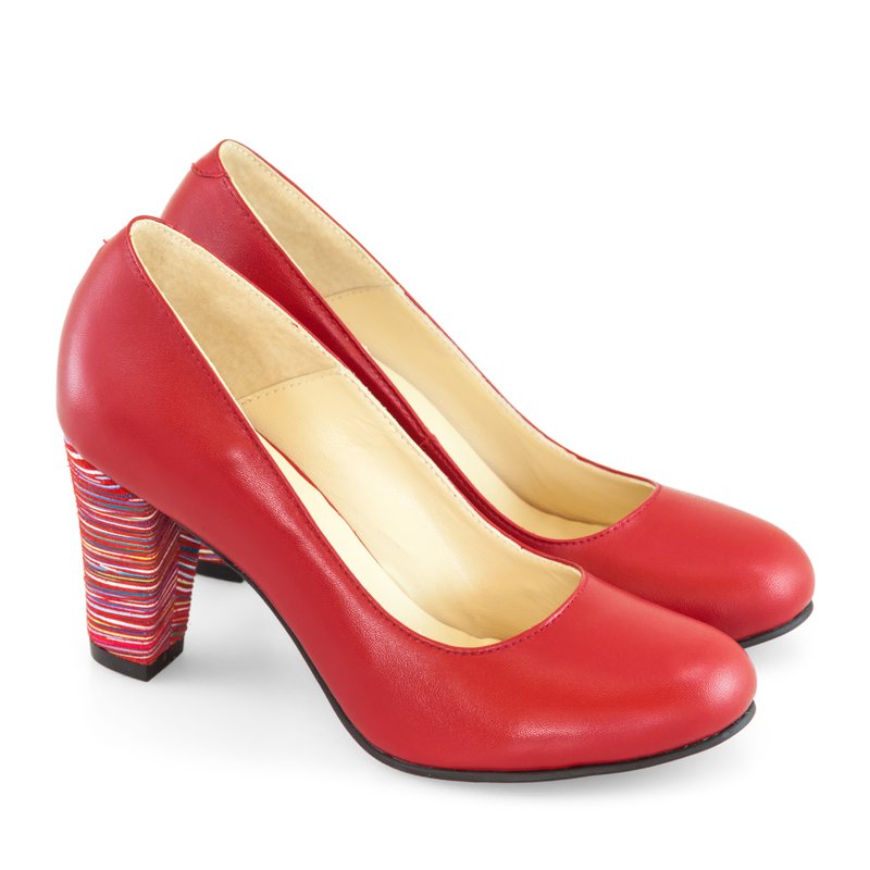 Pantofi Piele Rosu Office Chic D22 - orice culoare