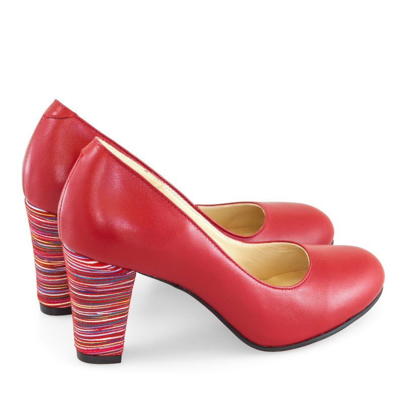 Pantofi Piele Rosu Office Chic D22 - orice culoare