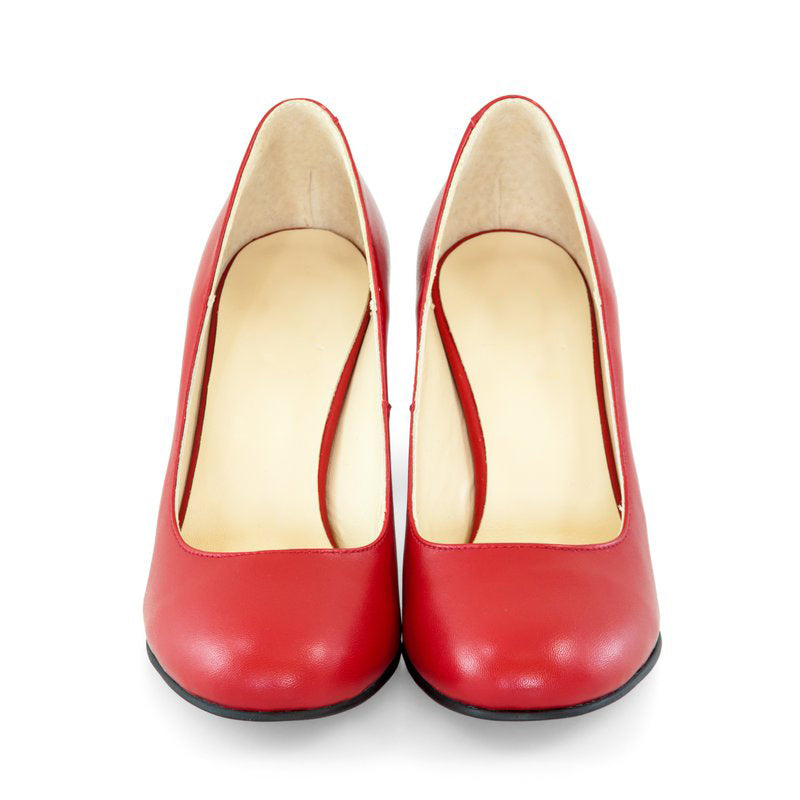 Pantofi Piele Rosu Office Chic D22 - orice culoare