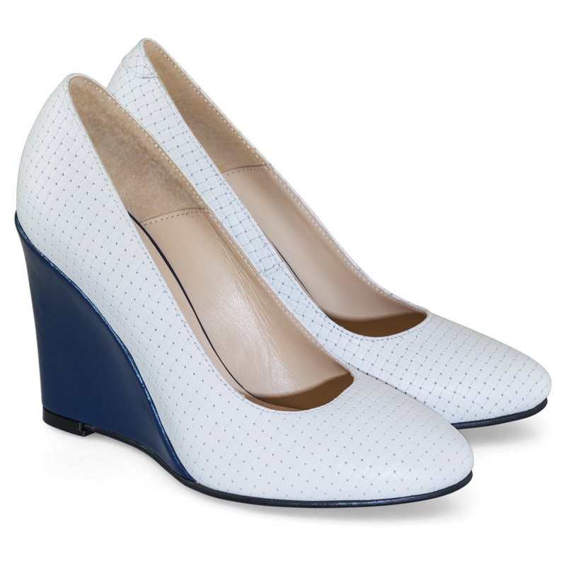 Pantofi cu Platforma Piele Alb D10 - orice culoare