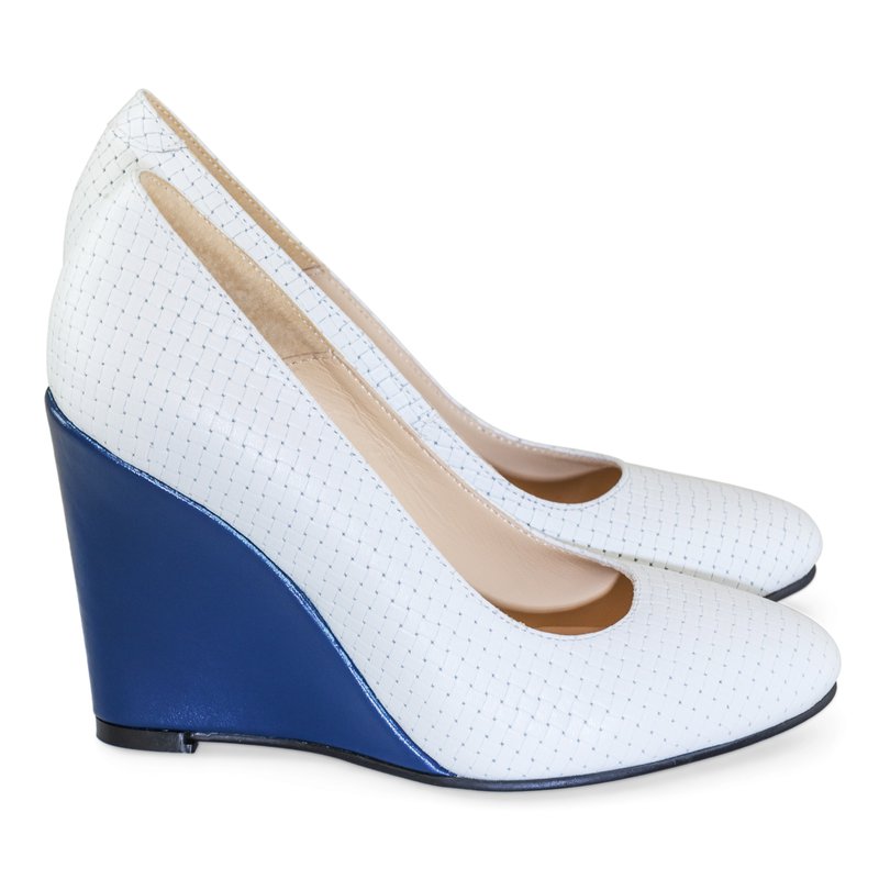 Pantofi cu Platforma Piele Alb D10 - orice culoare