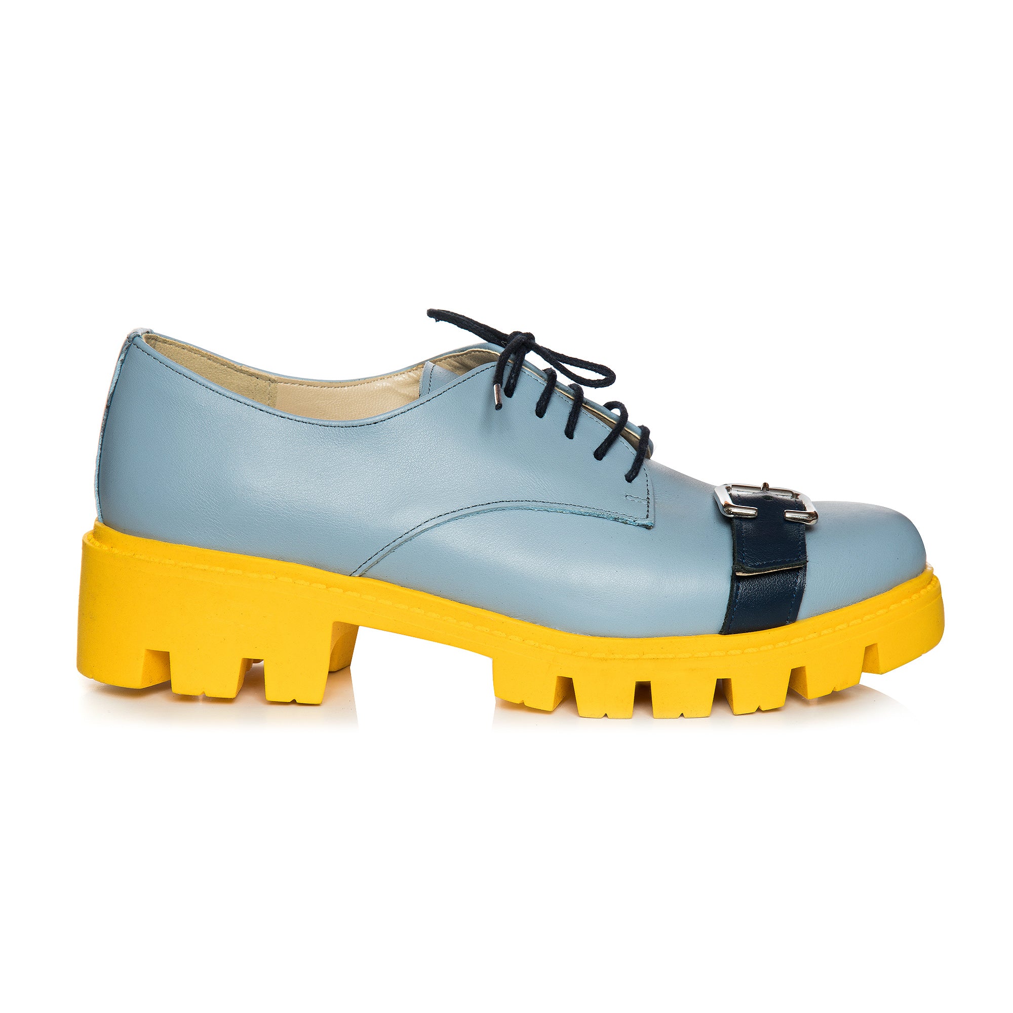 Pantofi Piele Bleu Talpa Joasa  V12  - orice culoare