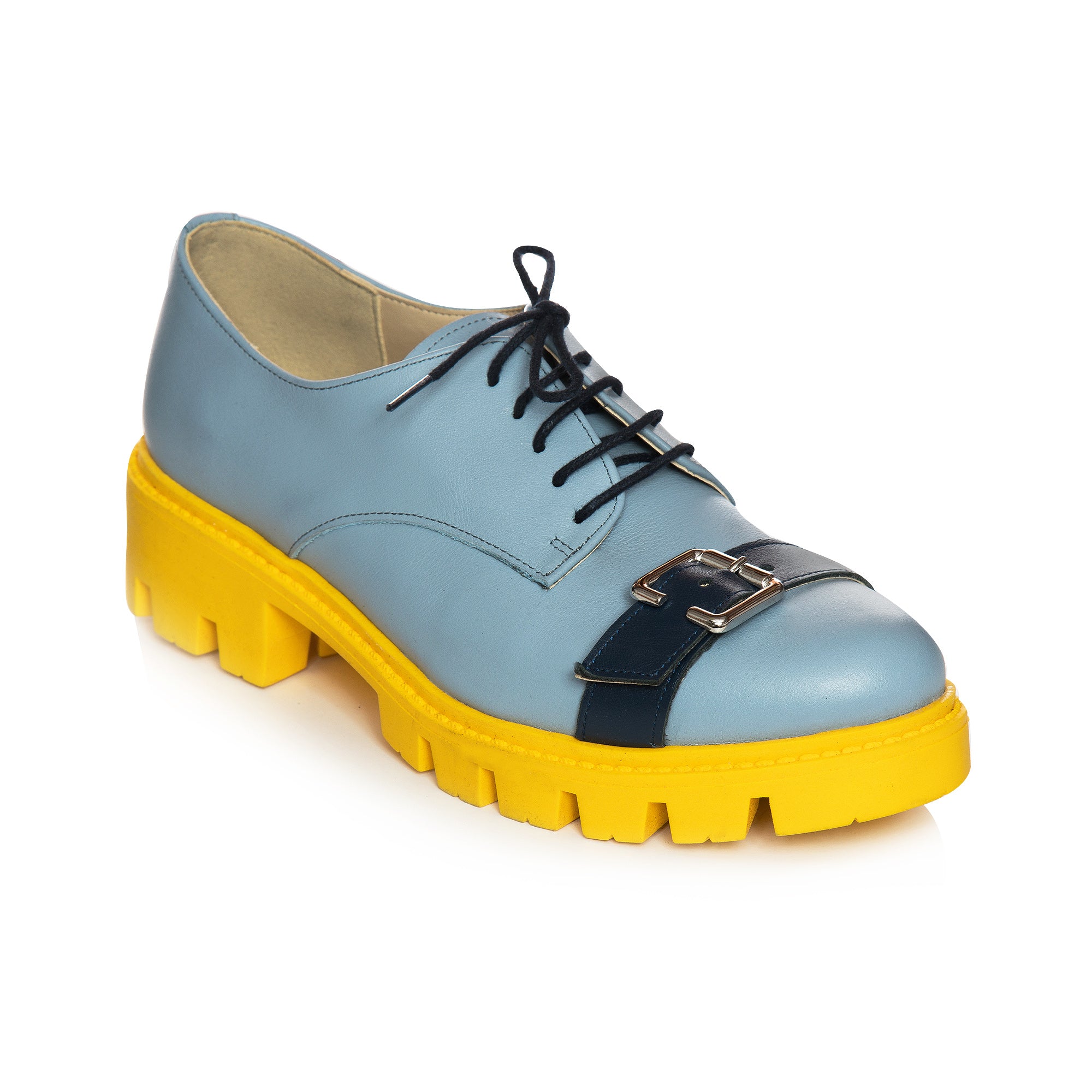 Pantofi Piele Bleu Talpa Joasa  V12  - orice culoare