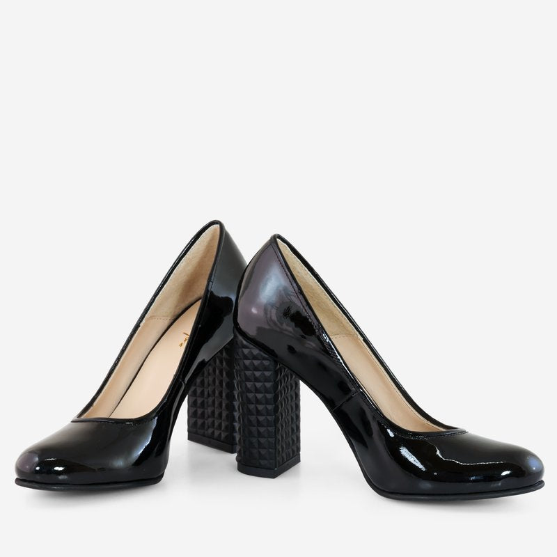 Pantofi Dama Lac Negru Fabiola D12 - Orice Culoare