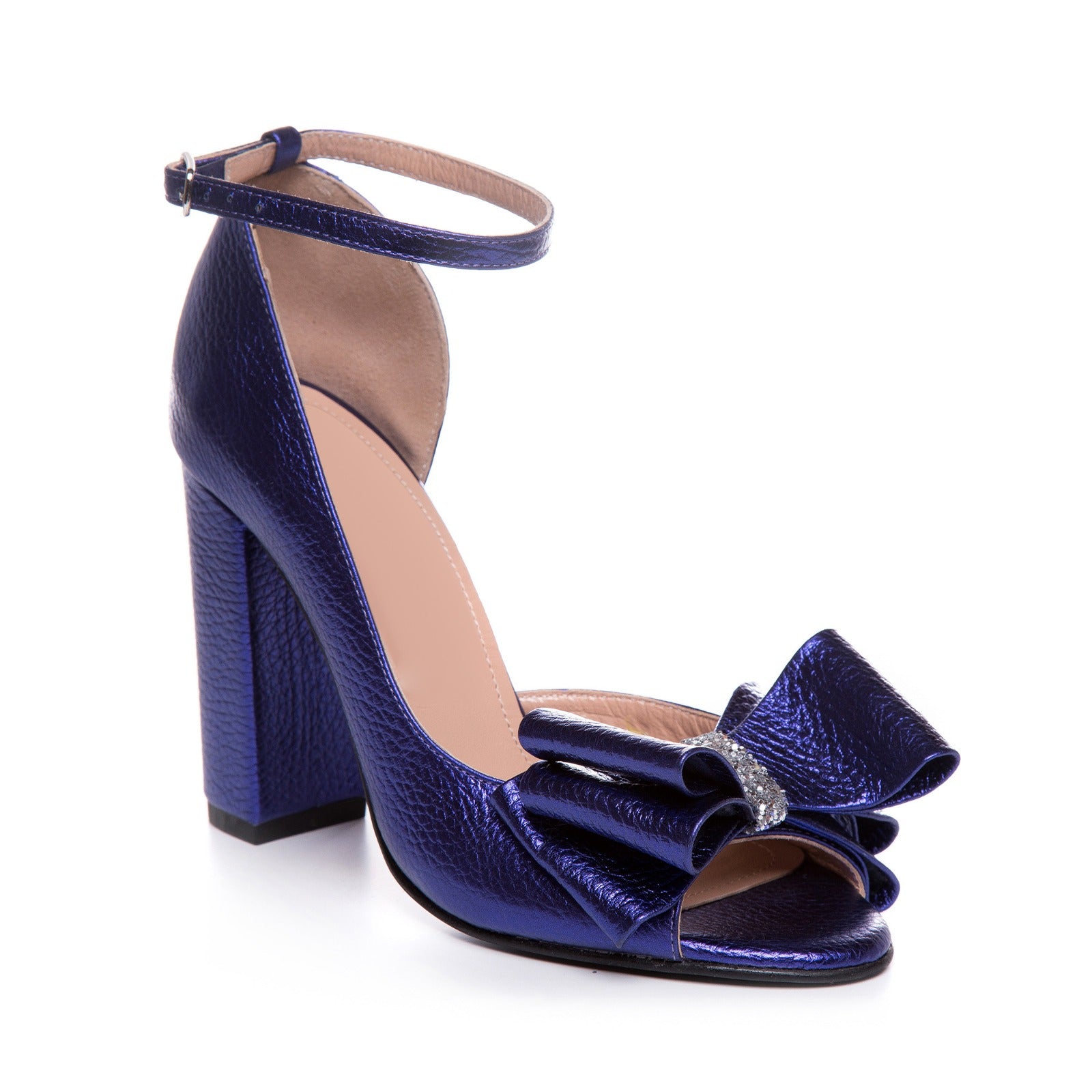 Pantofi Piele Albastru Sidef Funda Mare L24 - orice culoare