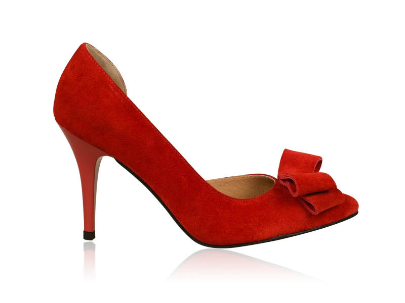 Pantofi Stiletto Diva Piele Rosu N50 - orice culoare