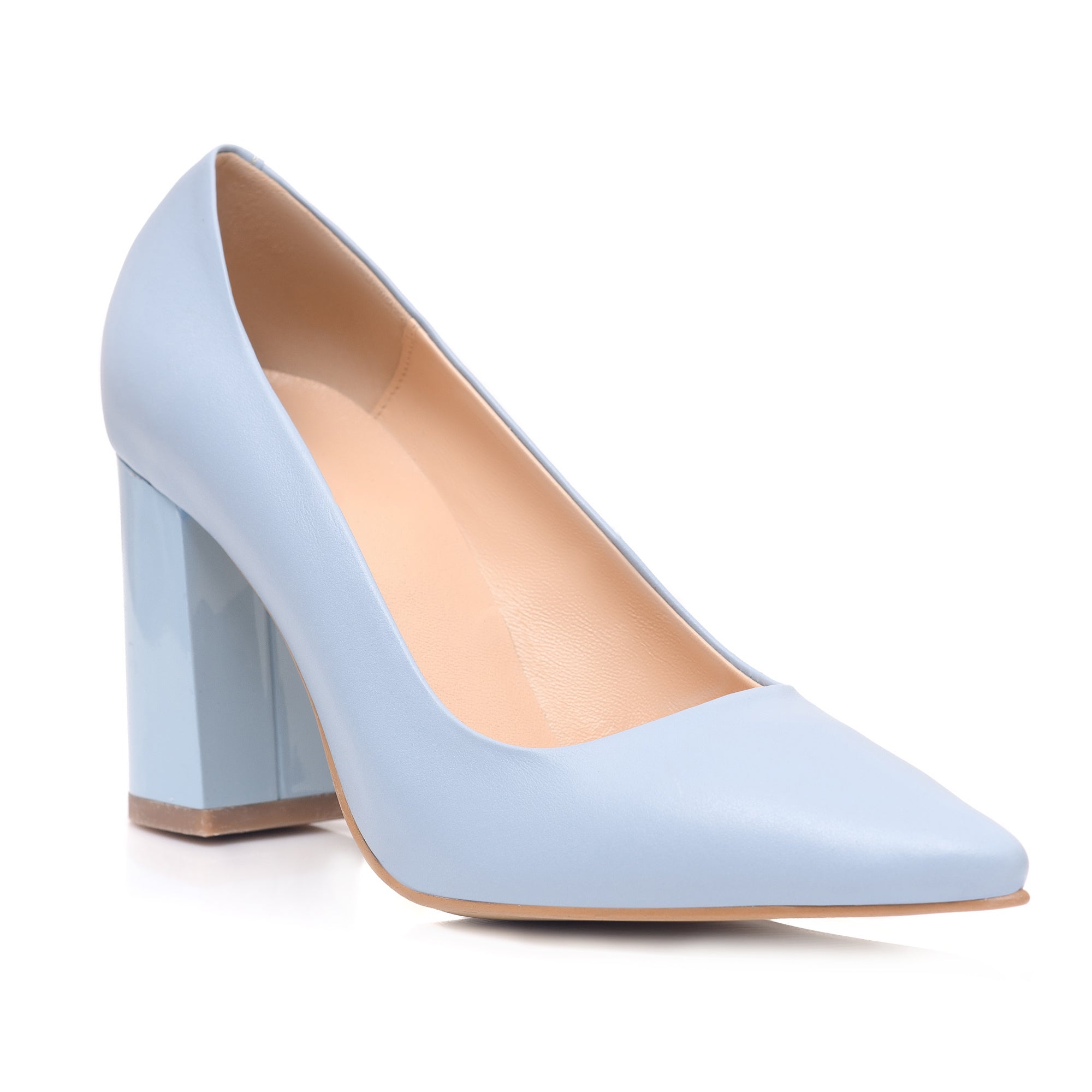 Pantofi Piele Lacuita Bleu Irene C46 - orice culoare