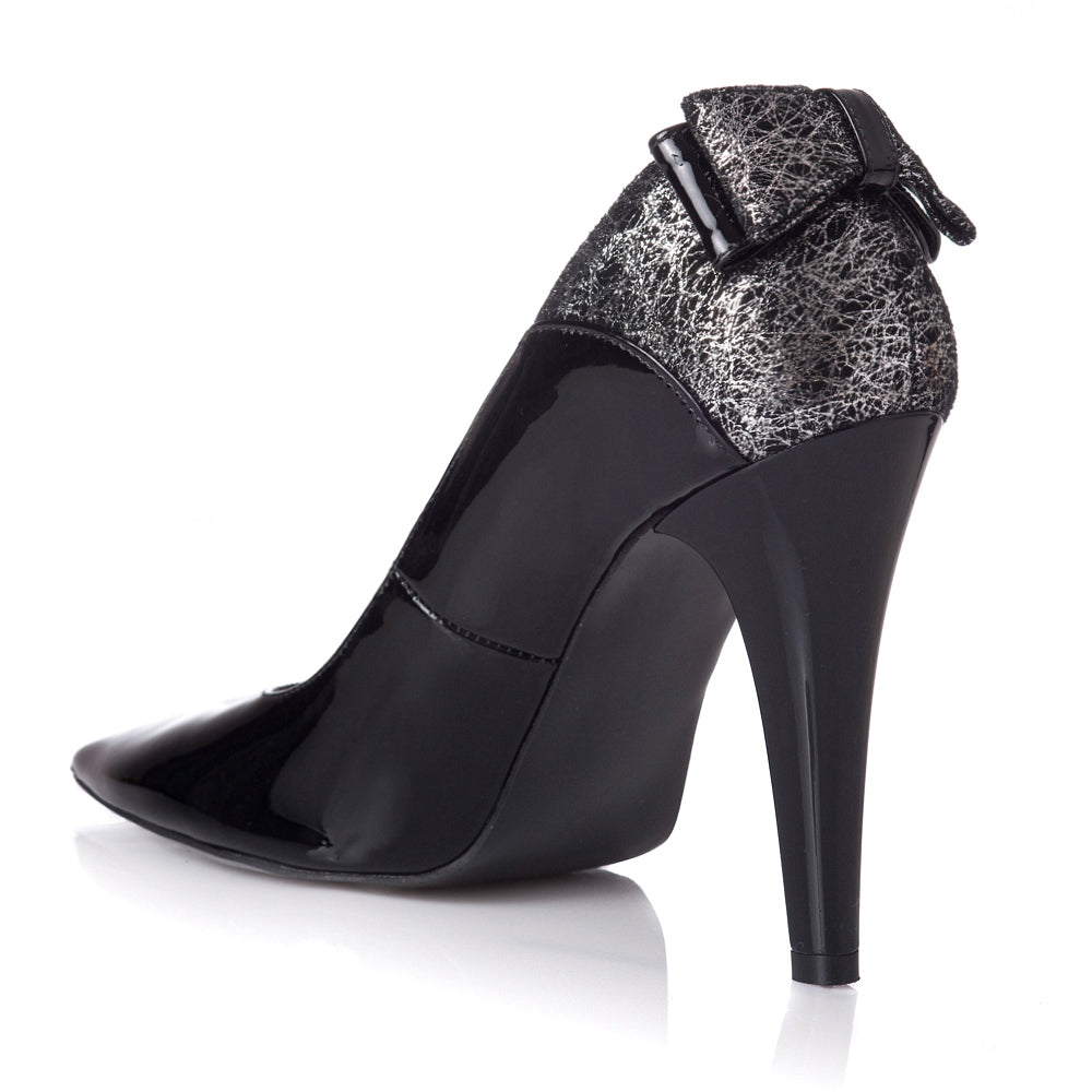 Pantofi Dama Lac Negru Funda Spate T11 - orice culoare
