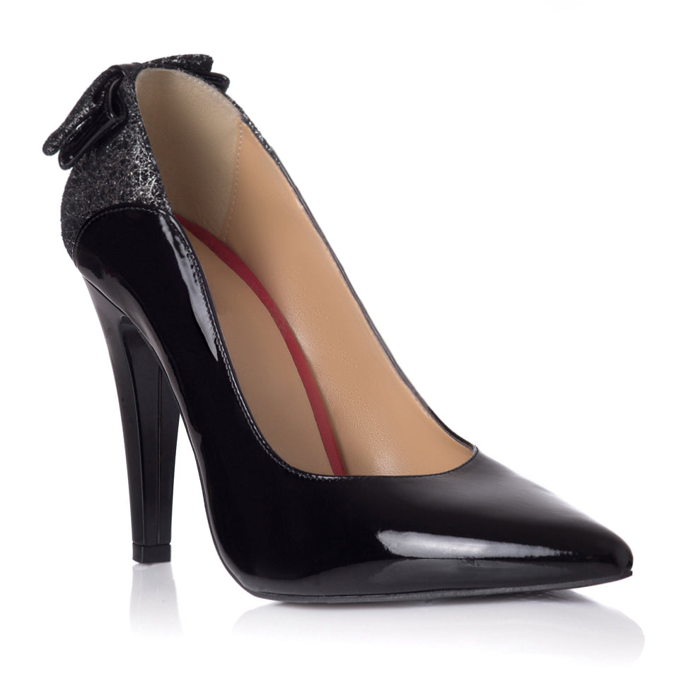 Pantofi Dama Lac Negru Funda Spate T11 - orice culoare