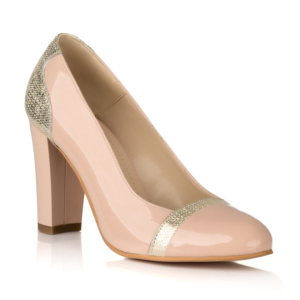 Pantofi Dama Piele Lacuita Nude V40 - orice culoare