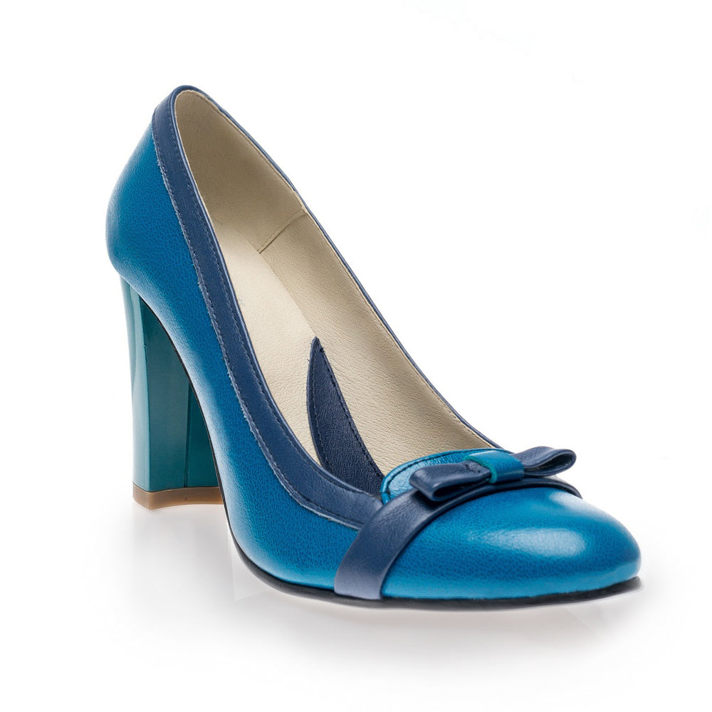 Pantofi dama piele office Albastru V18 - orice culoare