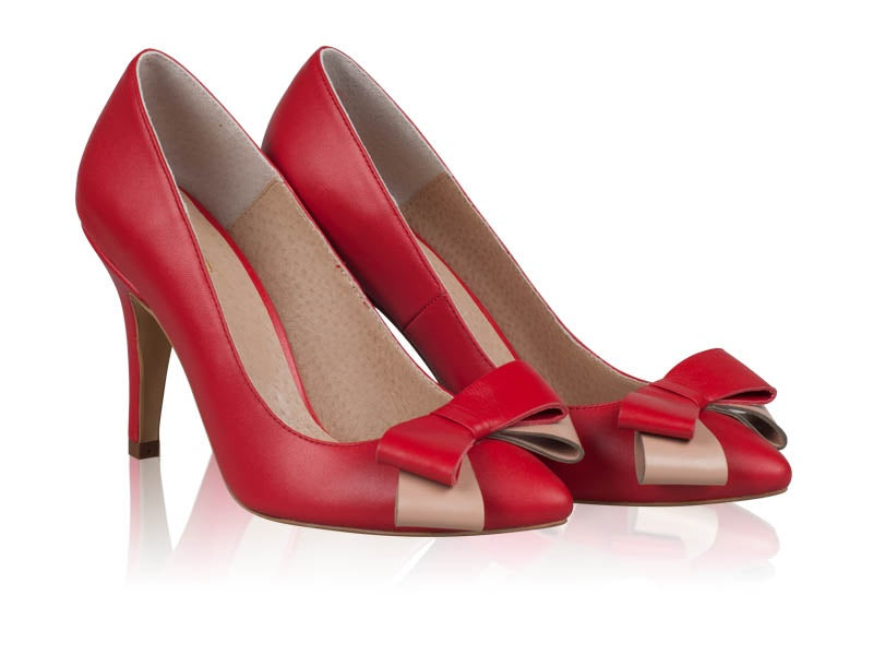 Pantofi Stiletto Piele Rosu Funda Chic N20 - orice culoare