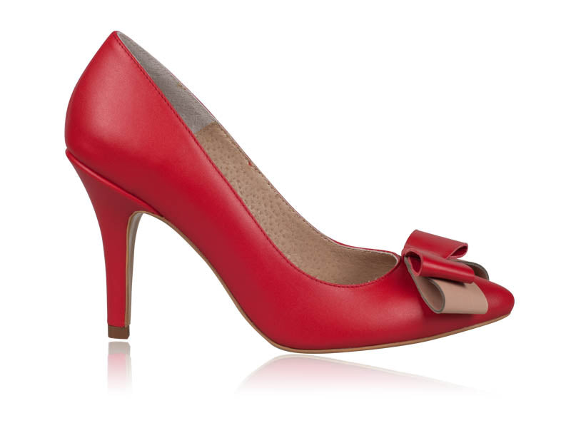 Pantofi Stiletto Piele Rosu Funda Chic N20 - orice culoare