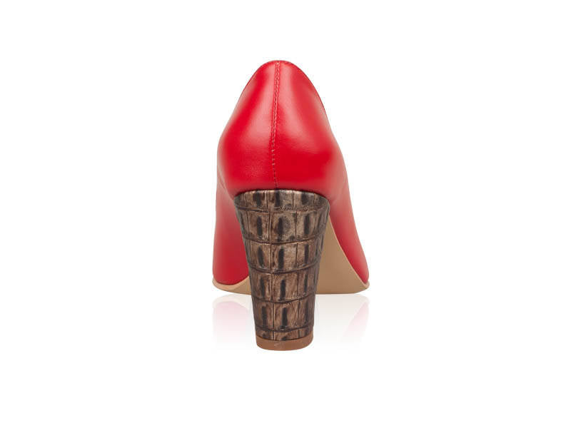Pantofi Stiletto Toc Gros Rosu N10 - orice culoare
