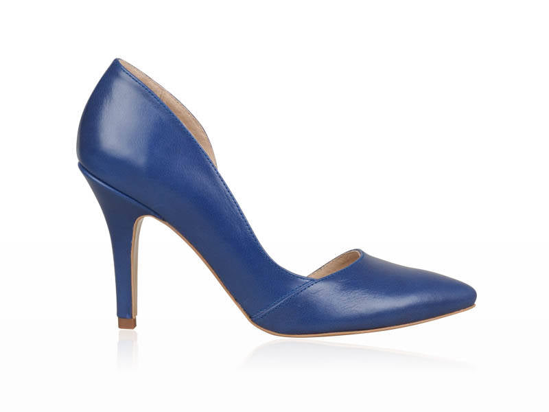 Pantofi Piele Stiletto Fancy Albastru N30 - orice culoare