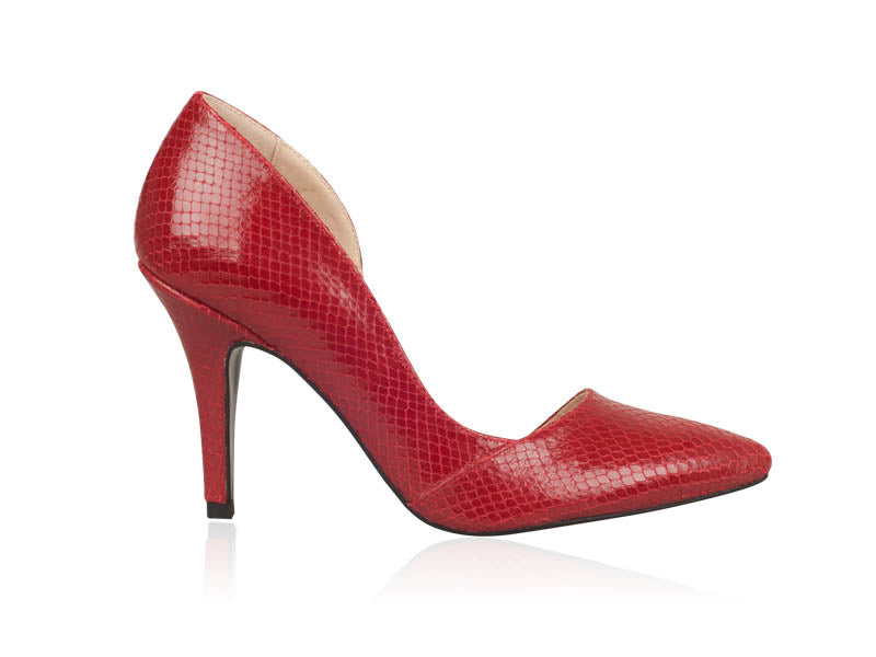 Pantofi Piele Stiletto Fancy Rosu N30 - orice culoare