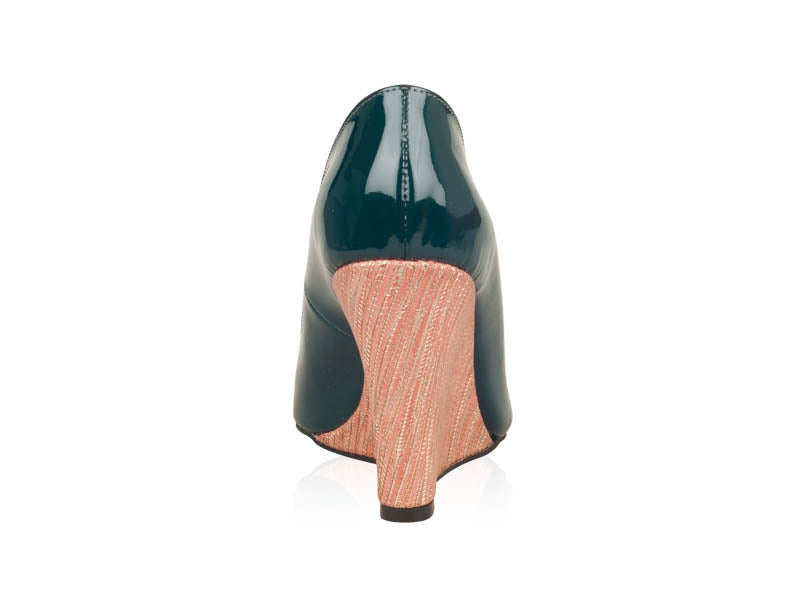 Pantofi Piele cu Platforma Verde N20 - orice culoare
