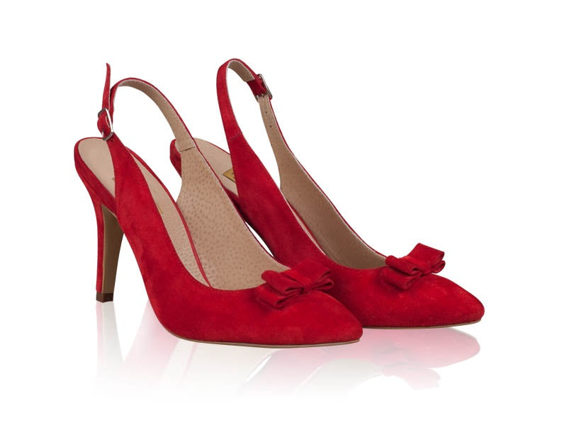 Pantofi Stiletto Decupat Piele Rosu N42 - orice culoare