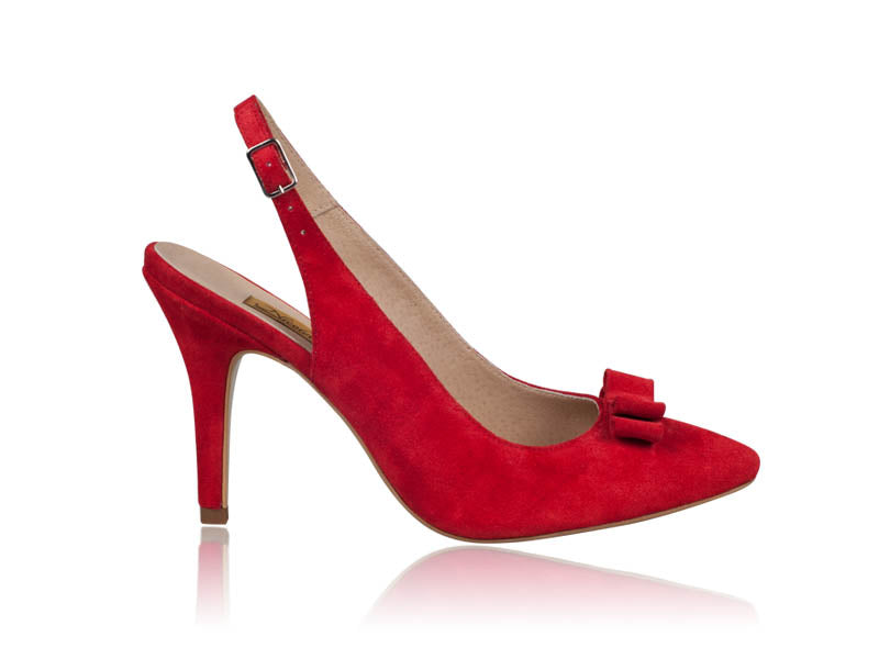 Pantofi Stiletto Decupat Piele Rosu N42 - orice culoare