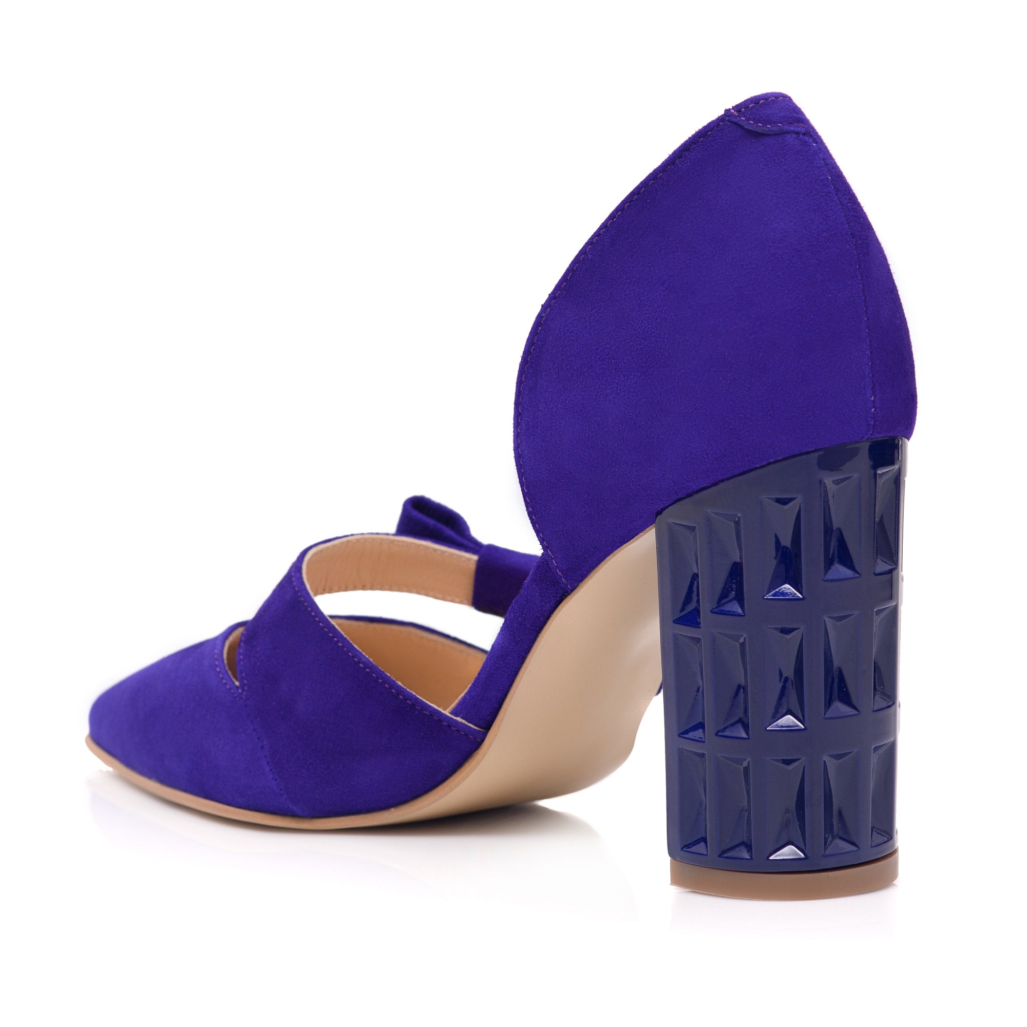Pantofi Piele Albastru Elecetric Erika C50 - Orice Culoare