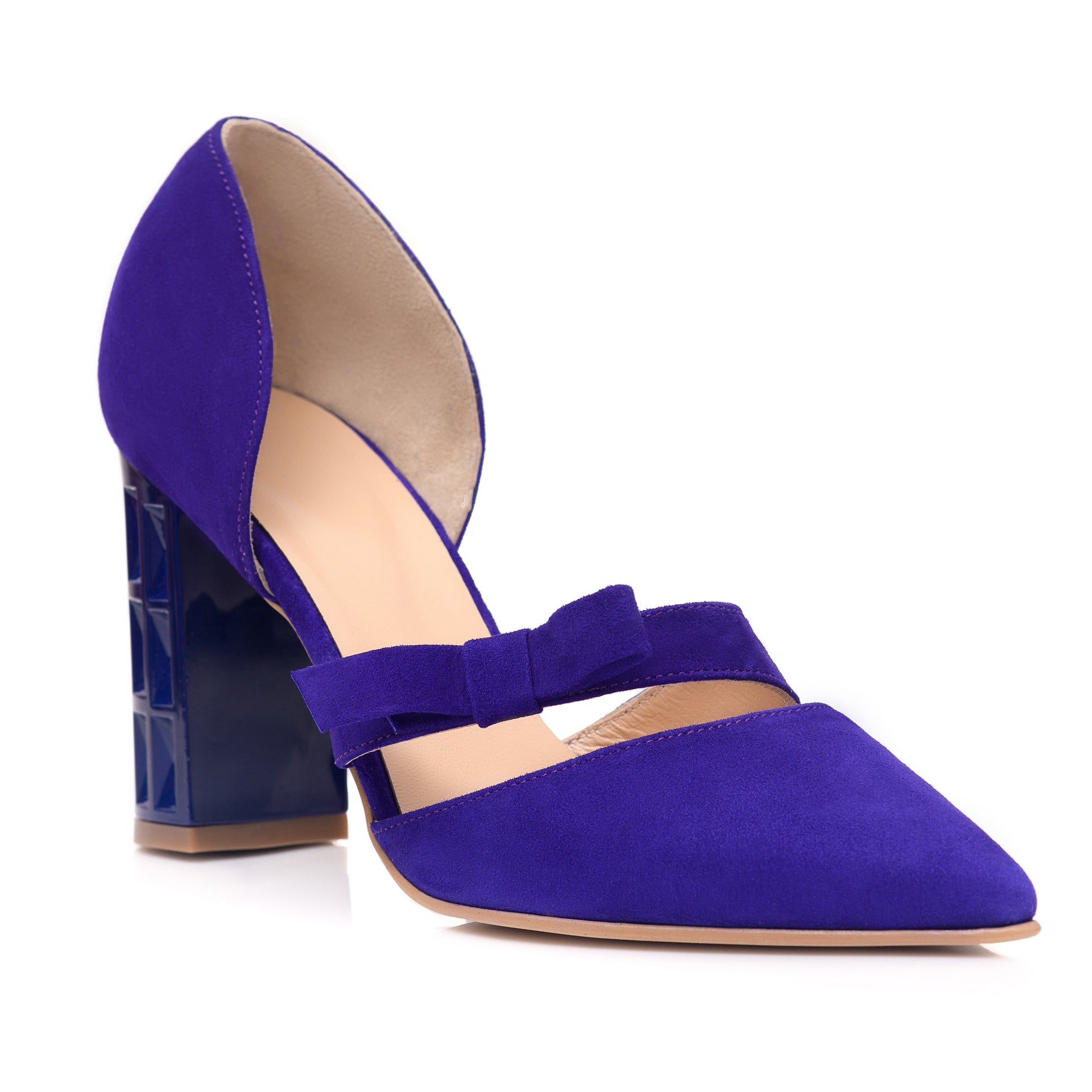 Pantofi Piele Albastru Elecetric Erika C50 - Orice Culoare