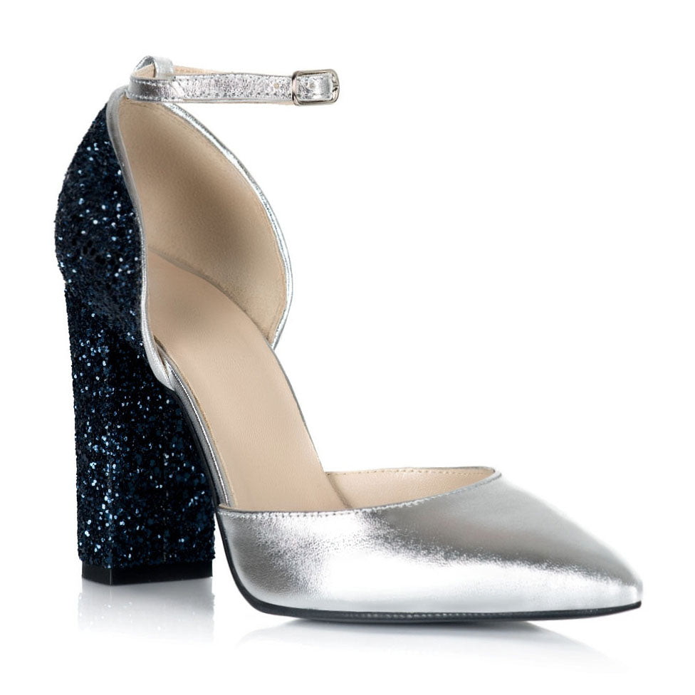 Pantofi Piele Nude Glitter Rosu S12 - orice culoare