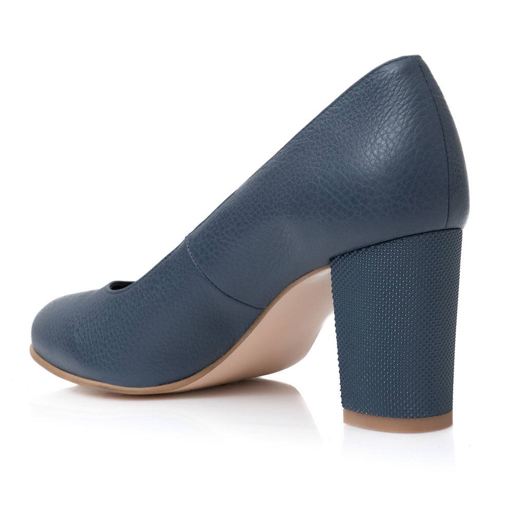Pantofi Dama Piele Bleumarin April T30 - Orice Culoare