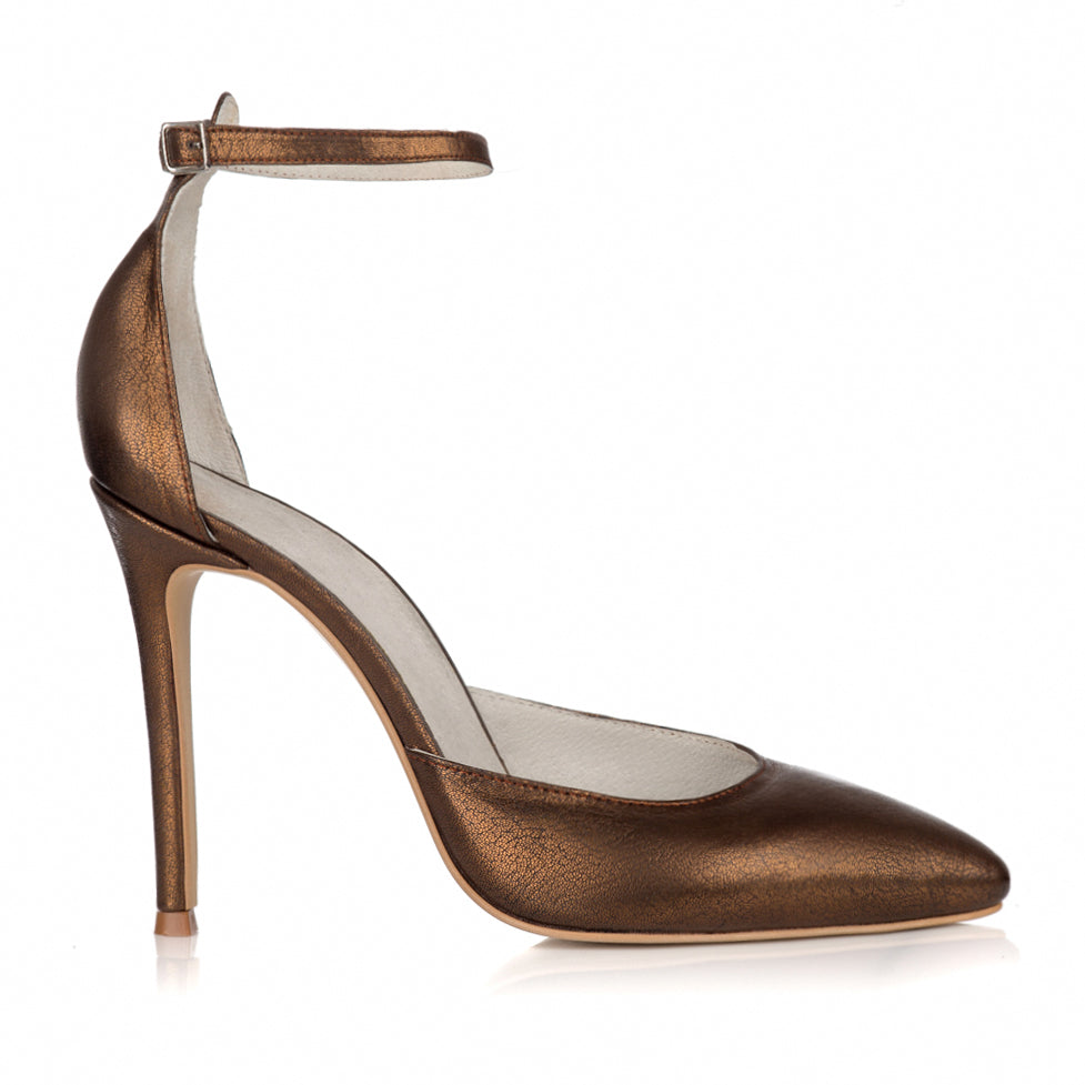 Pantofi Piele Naturala Bronz Sofia L27 - orice culoare