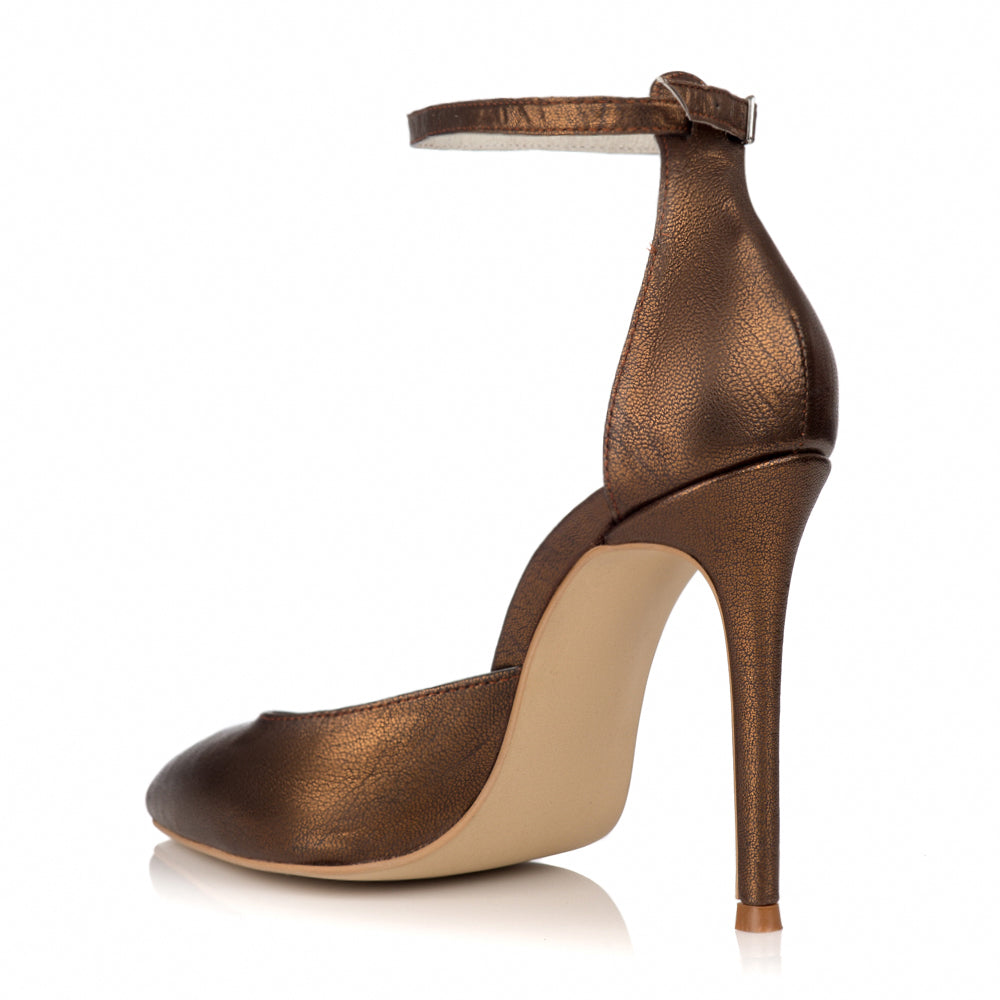 Pantofi Piele Naturala Bronz Sofia L27 - orice culoare