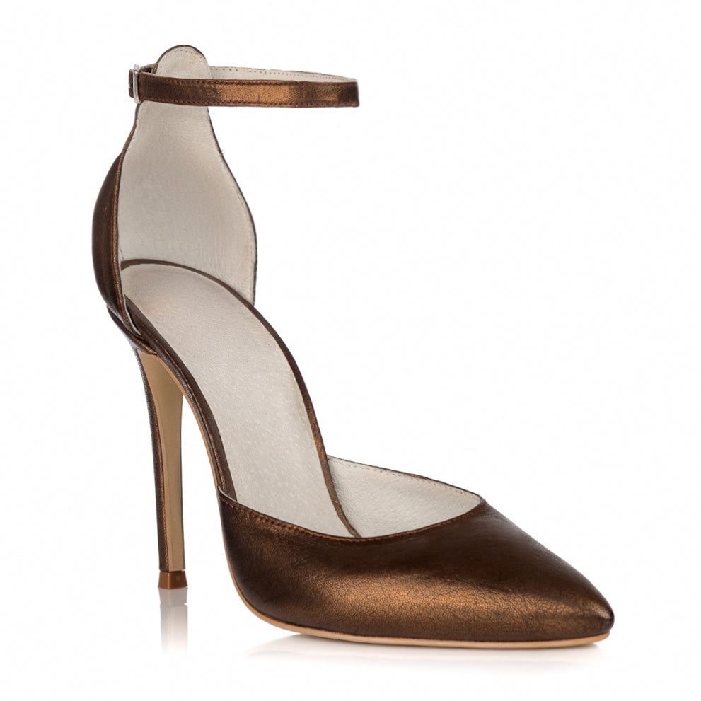Pantofi Piele Naturala Bronz Sofia L27 - orice culoare