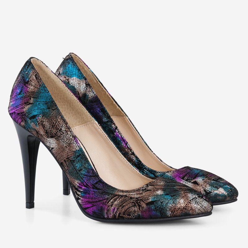Pantofi Stiletto Piele Color Lisa D50- orice culoare