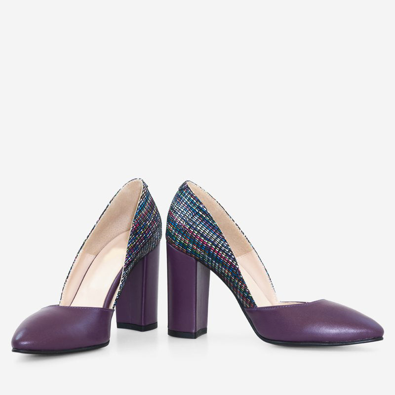 Pantofi Dama Piele Mov Venice D57 - orice culoare