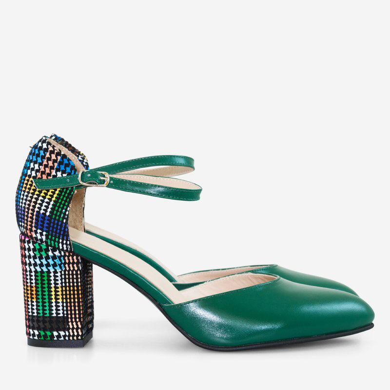 Pantofi Piele Verde Comod Style D59  - orice culoare