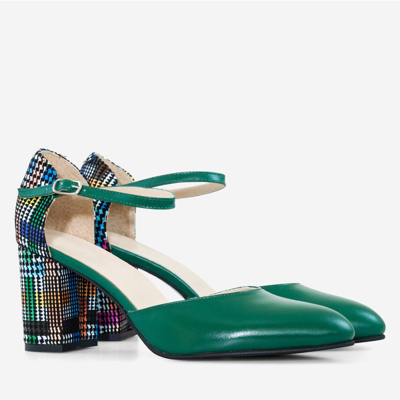 Pantofi Piele Verde Comod Style D59  - orice culoare