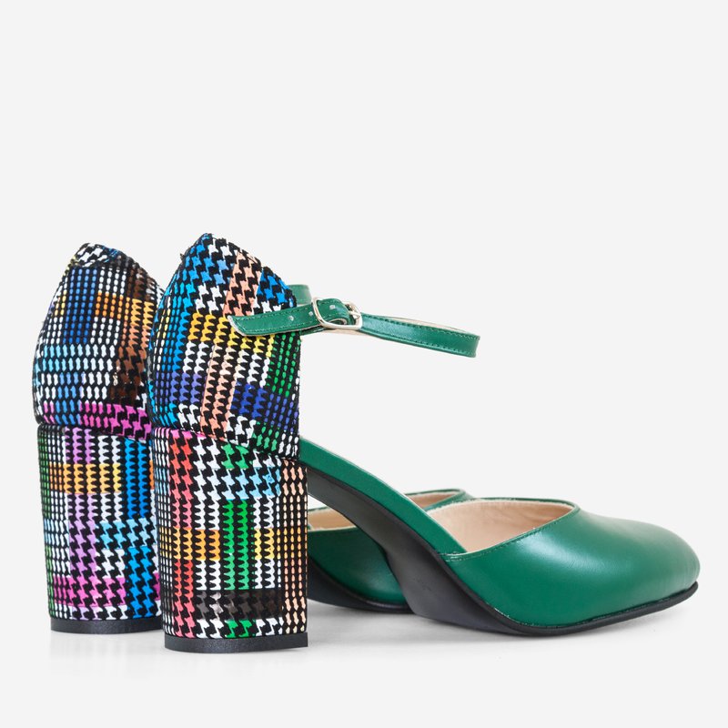 Pantofi Piele Verde Comod Style D59  - orice culoare